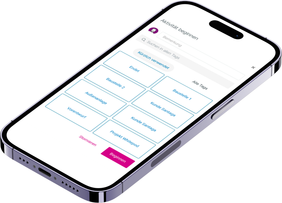 timesheet mobile DE - tipee